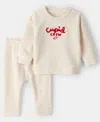 Carter's Baby Girls Or Baby Boys 2-piece Cupid Crew T-shirt And Pants Set In Brown