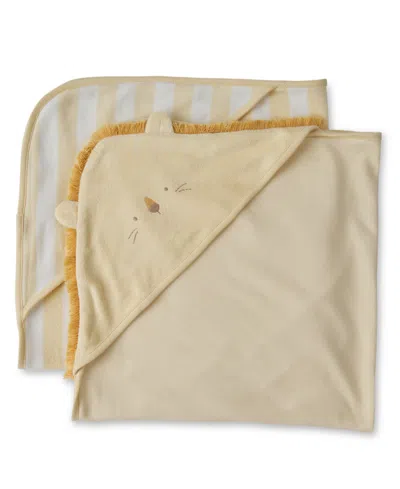 Carter's Baby Girls' Or Boys' Lion Terry Towels, 2-pack In Brown