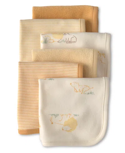 Carter's Baby Girls' Or Boys' Lion Terry Washcloths, 6-pack In Multi