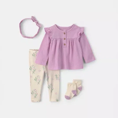 Carter's Baby Girls Pant Set In Purple