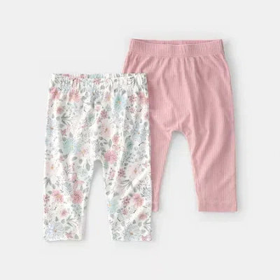 Carter's Baby Girls Pull-on Pant In Multi