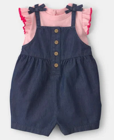 Carter's Baby Girls 2-pc. Shortall Set In Multi