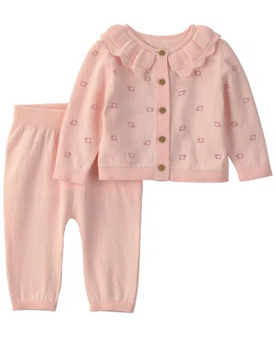 Carter's Carters Baby Girls' Sheep Long-sleeve Sweater And Pants, 2-piece Set In Multi