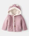 Carter's Baby Boys Or Baby Girls Sherpa-lined Cardigan In Pink