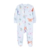 Carter's Baby Girls Butterfly 2-way-zipper Cotton Sleep And Play Footed Coverall In Blue