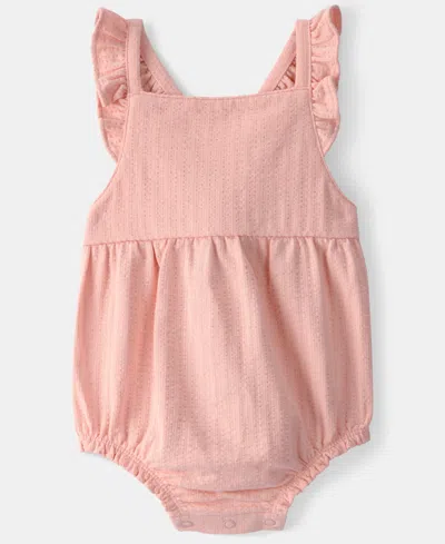 Carter's Baby Girls' Sleeveless Bubble Romper In Pink