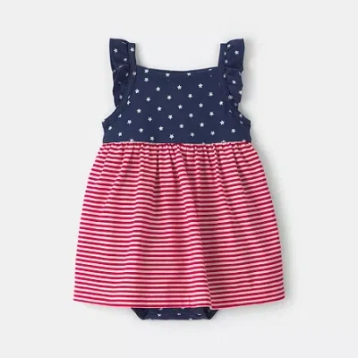 Carter's Baby Girls Sleeveless Flutter Sundress In Multi