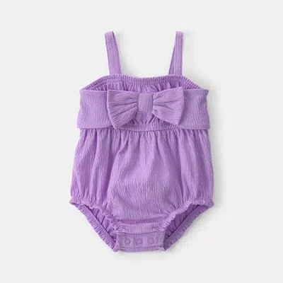 Carter's Baby Girls Sleeveless Romper In Purple