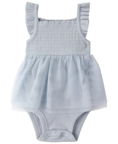 Carter's Baby Girls' Sleeveless Tutu Romper In Blue