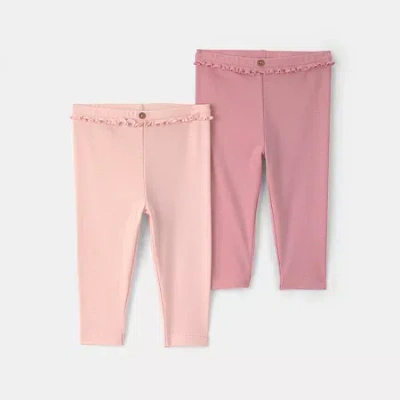 Carter's Baby Girls Slim Regular Fit Pull-on Pant In Pink