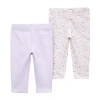 Carter's Baby Girls Straight Regular Fit Pull-on Pant In Blue