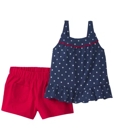 Carter's Baby Girls' Tank Top And Shorts, 2-piece Set In Blue