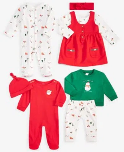 Carter's Carters Baby Holiday Outfit Sets Footed Pajamas In Red