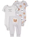 Carter's Baby Milk & Cookies Little Character Cotton Bodysuits & Pants, 3 Piece Set