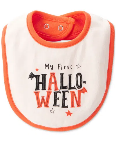 Carter's Baby My First Halloween Teething Bib In Orange