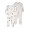 Carter's Baby Unisex 2-pc. Sleep And Play In Gray