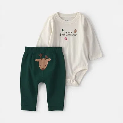 Carter's Baby Unisex 2-pc. Pant Set In Green