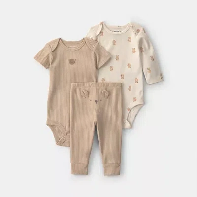 Carter's Baby Unisex 3-pc. Pant Set In Brown