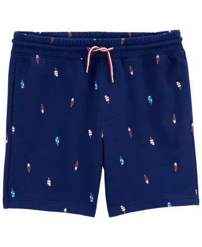 CARTER'S BIG BOYS POPSICLE PULL ON FRENCH TERRY SHORTS