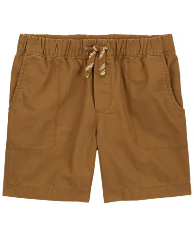 Carter's Kids' Big Boys Pull-on Terrain Shorts In Brown