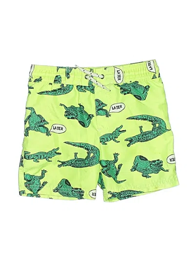 Pre-owned Carter's Kids' Board Shorts In Green