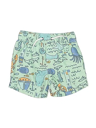 Pre-owned Carter's Babies' Board Shorts In Green