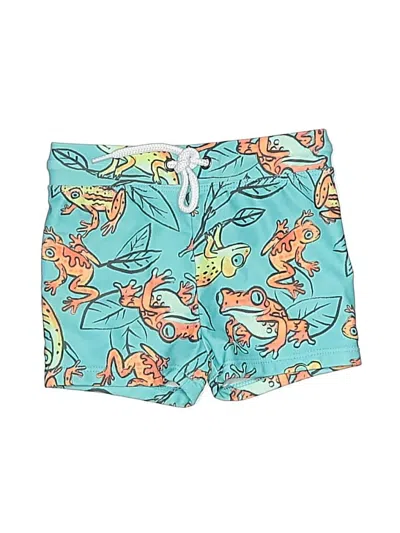 Pre-owned Carter's Babies' Board Shorts In Teal