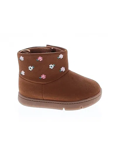 Pre-owned Carter's Kids' Booties In Brown