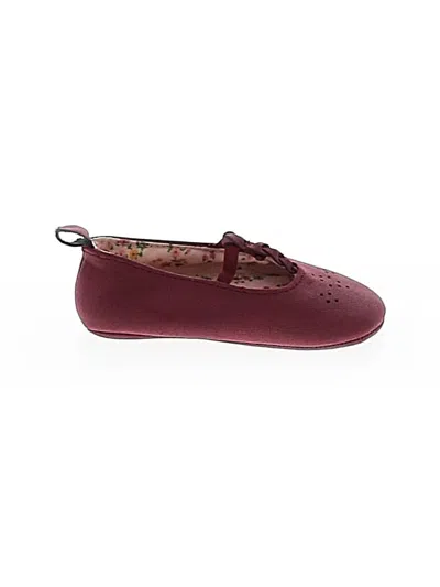 Pre-owned Carter's Babies' Booties In Burgundy