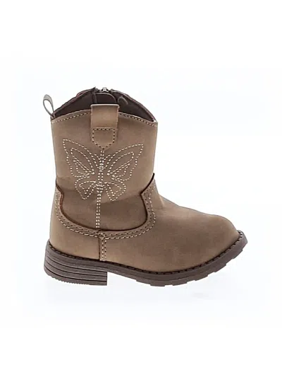 Pre-owned Carter's Kids' Boots In Brown