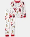 Carter's Boys And Girls 4-12 2-piece Long-sleeve Top And Pajama Set In White