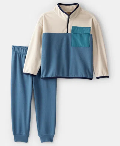 Carter's Babies' Boys Toddler 2t-5t 2-piece Color Block T-shirt And Pants Set In Multi