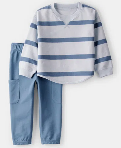 Carter's Babies' Boys Toddler 2t-5t 2-piece Striped T-shirt And Pants Set In Multi