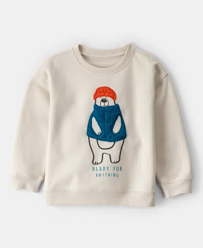 Carter's Babies' Boys Toddler 2t-5t Daydream Bear Pull-on Sweatshirt In White
