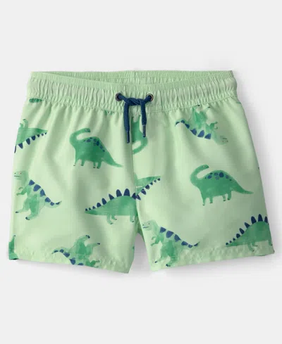 Carter's Babies' Boys' Toddler 2t-5t Dinosaur Swim Trunks In Green