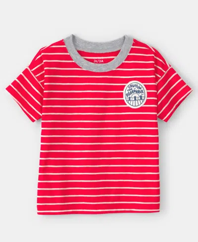 Carter's Babies' Boys' Toddler 2t-5t Short-sleeve Striped T-shirt In Multi