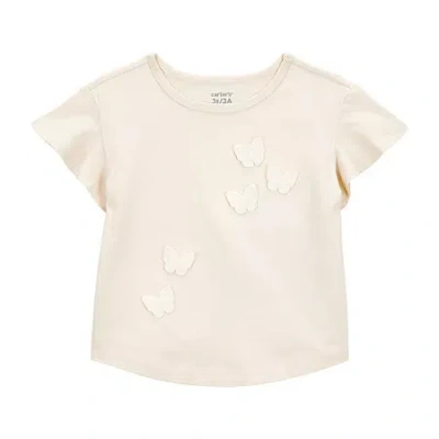 Carter's Babies' Butterfly Toddler Girls Round Neck Short Sleeve T-shirt In Multi