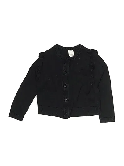 Pre-owned Carter's Kids' Cardigan Sweater In Black