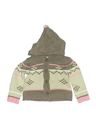 Pre-owned Carter's Kids' Cardigan Sweater In Green