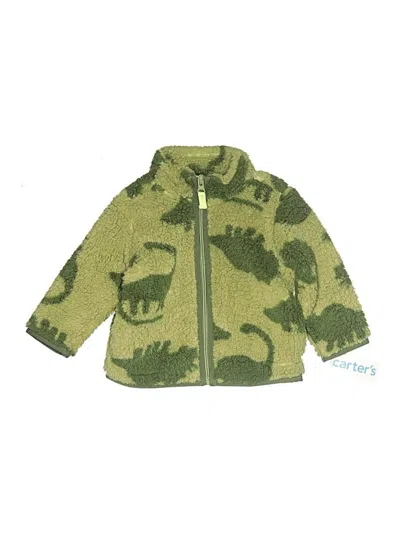 Pre-owned Carter's Babies' Cardigan Sweater In Green