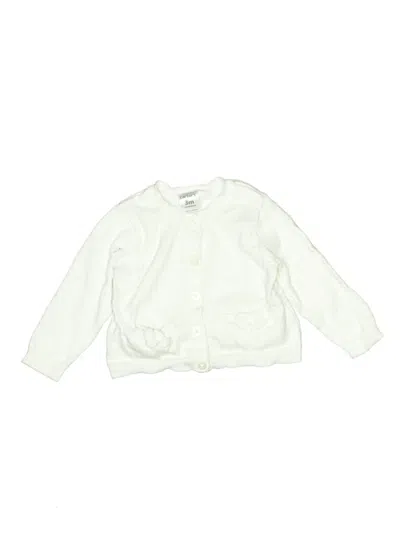 Pre-owned Carter's Babies' Cardigan Sweater In Ivory