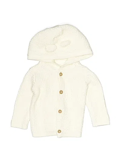 Pre-owned Carter's Babies' Cardigan Sweater In Ivory