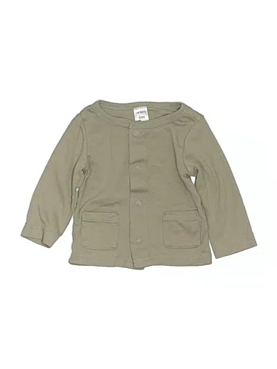 Pre-owned Carter's Babies' Cardigan Sweater In Tan