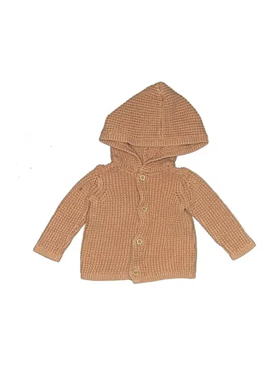 Pre-owned Carter's Babies' Cardigan Sweater In Tan