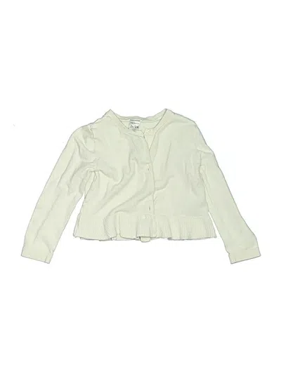 Pre-owned Carter's Kids' Cardigan Sweater In White