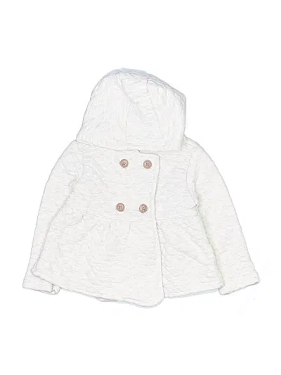Pre-owned Carter's Kids' Coat In White