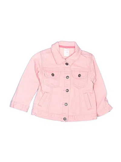 Pre-owned Carter's Kids' Denim Jacket In Pink