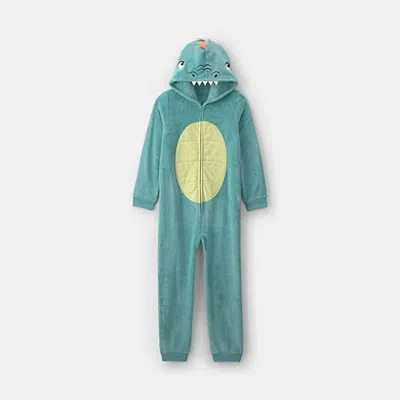 Carter's Dinosaur Little & Big Kid Boys Crew Neck Long Sleeve One Piece Pajama In Brown