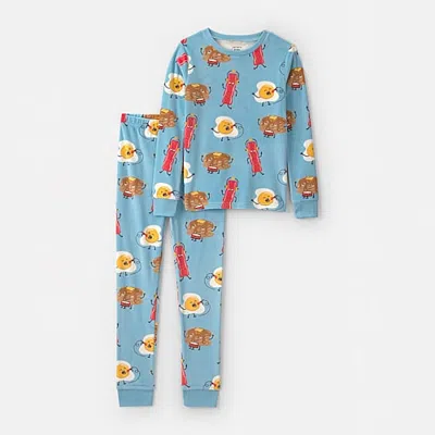 Carter's Dreamplush Little & Big Kid Boys Crew Neck Long Sleeve 2-pc. Pajama Set In Blue