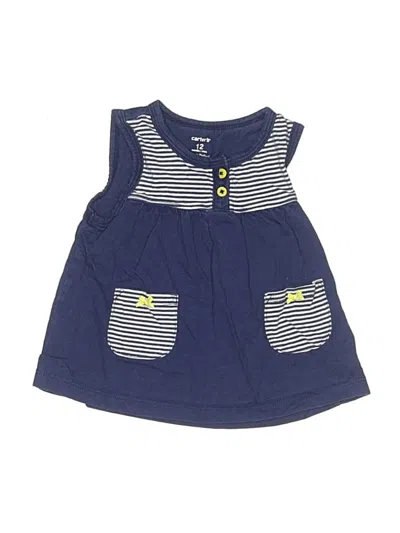 Pre-owned Carter's Kids' Dress In Blue